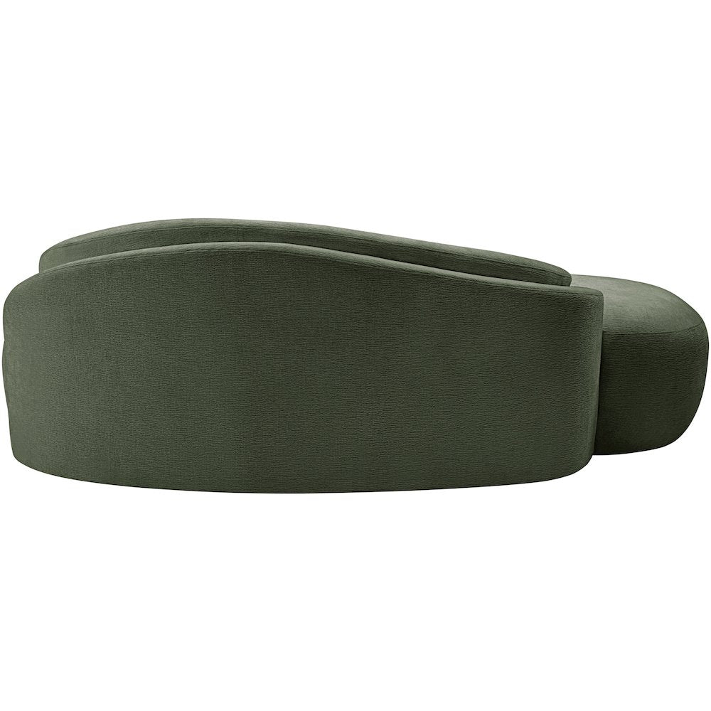 Caspian 79" Green Chenille Fabric Upholstered Loveseat