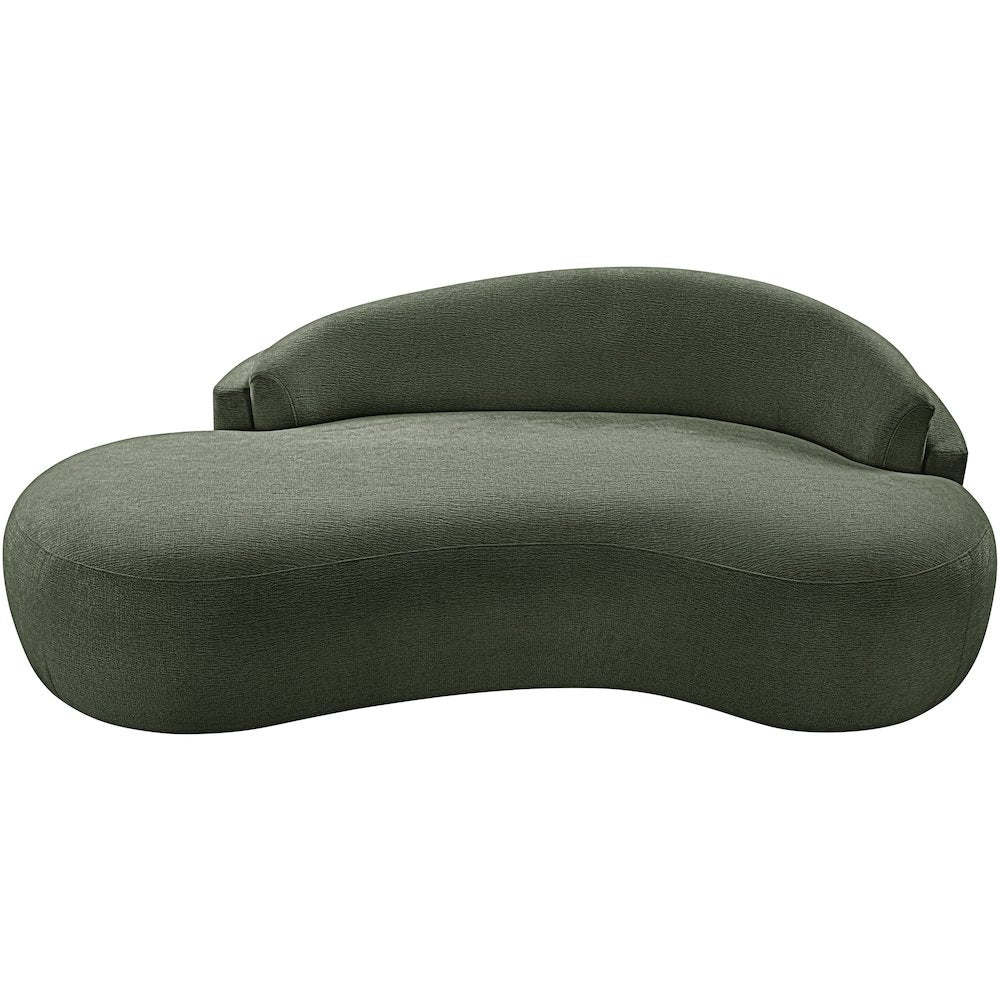 Caspian 79" Green Chenille Fabric Upholstered Loveseat