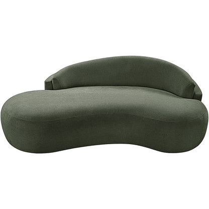 Caspian 79" Green Chenille Fabric Upholstered Loveseat