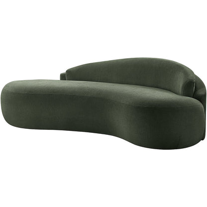 Caspian 79" Green Chenille Fabric Upholstered Loveseat