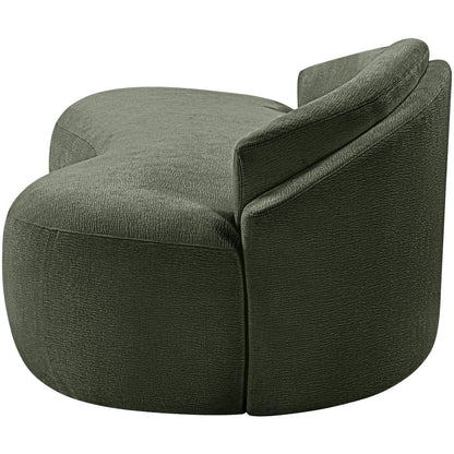 Caspian 79" Green Chenille Fabric Upholstered Loveseat