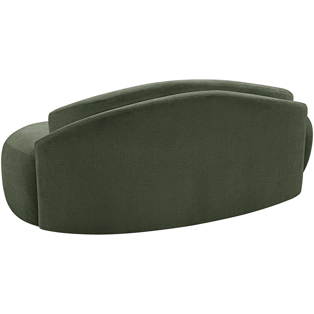 Caspian 79" Green Chenille Fabric Upholstered Loveseat