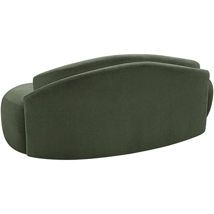 Caspian 79" Green Chenille Fabric Upholstered Loveseat