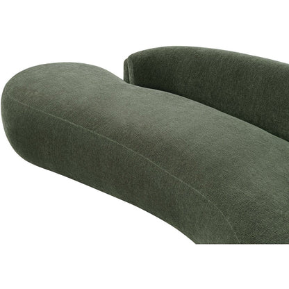 Caspian 101" Green Chenille Fabric Upholstered Sofa