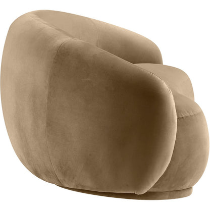 Emery Beige Velvet Loveseat