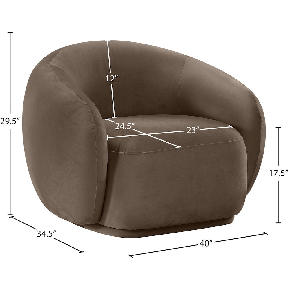 Emery Brown Velvet Chair