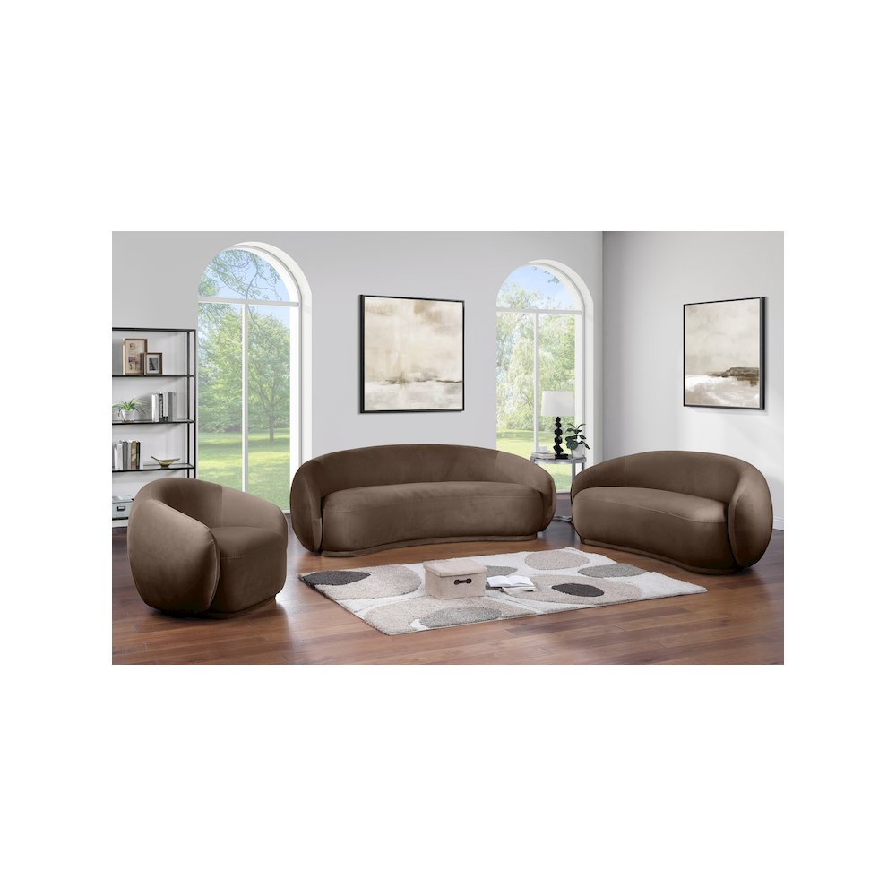 Emery Brown Velvet Chair