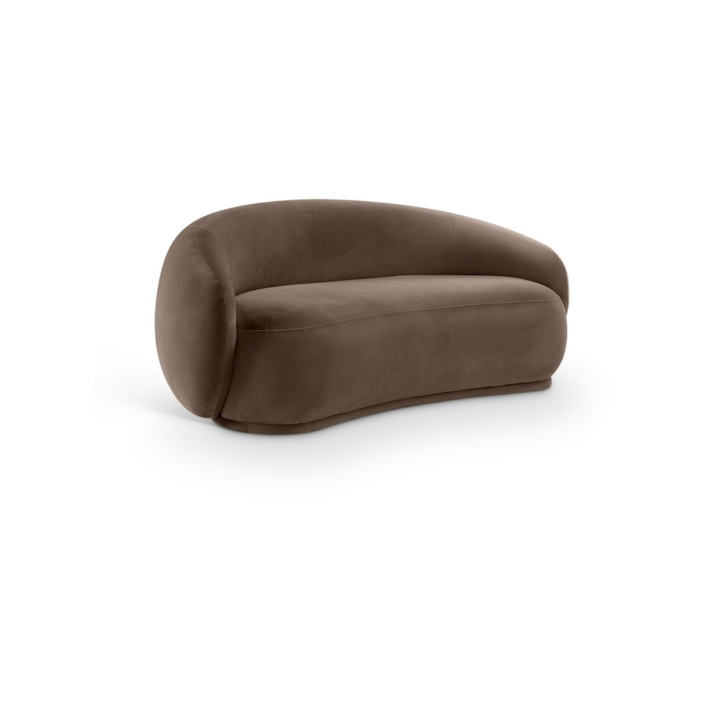 Emery Brown Velvet Loveseat