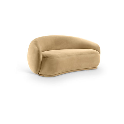 Emery Camel Velvet Loveseat