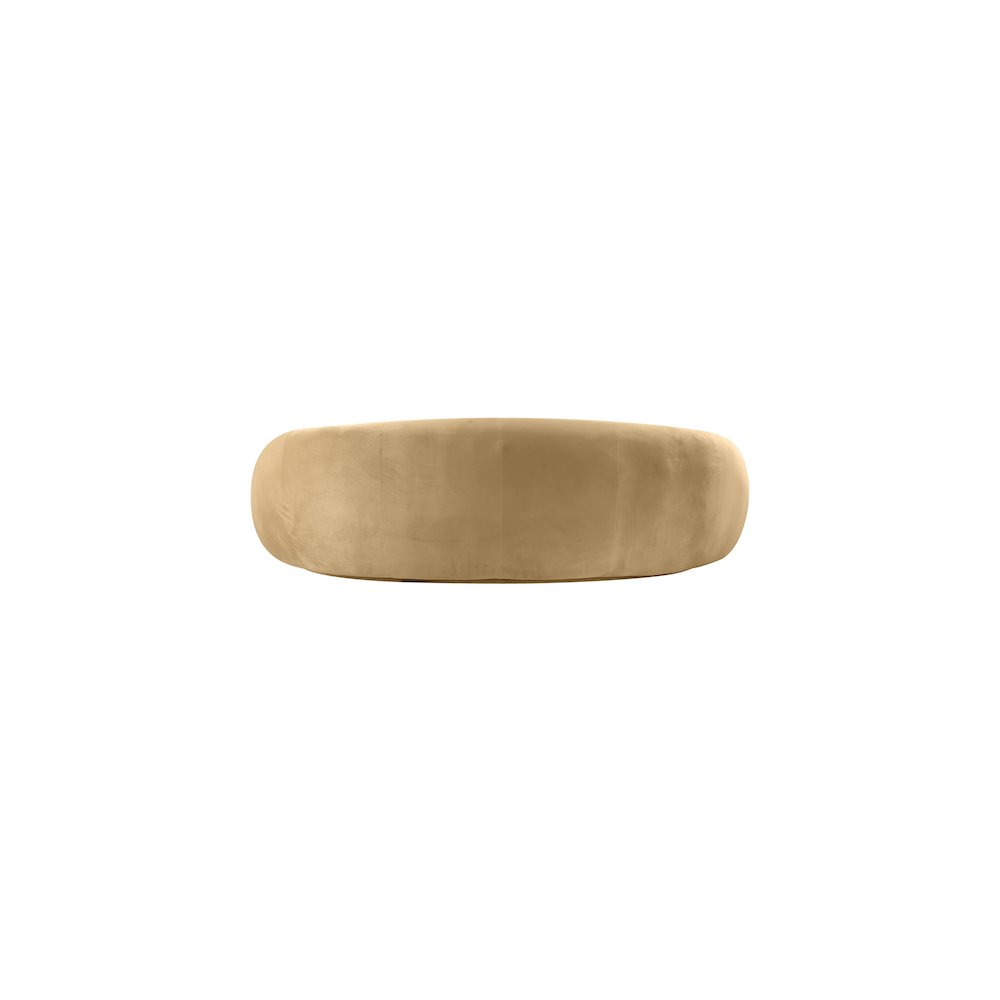 Emery 93" Camel Velvet Upholstered Sofa