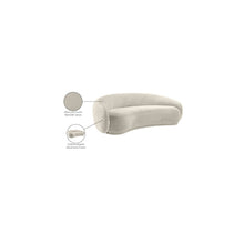 Emery 93" Cream Velvet Upholstered Sofa