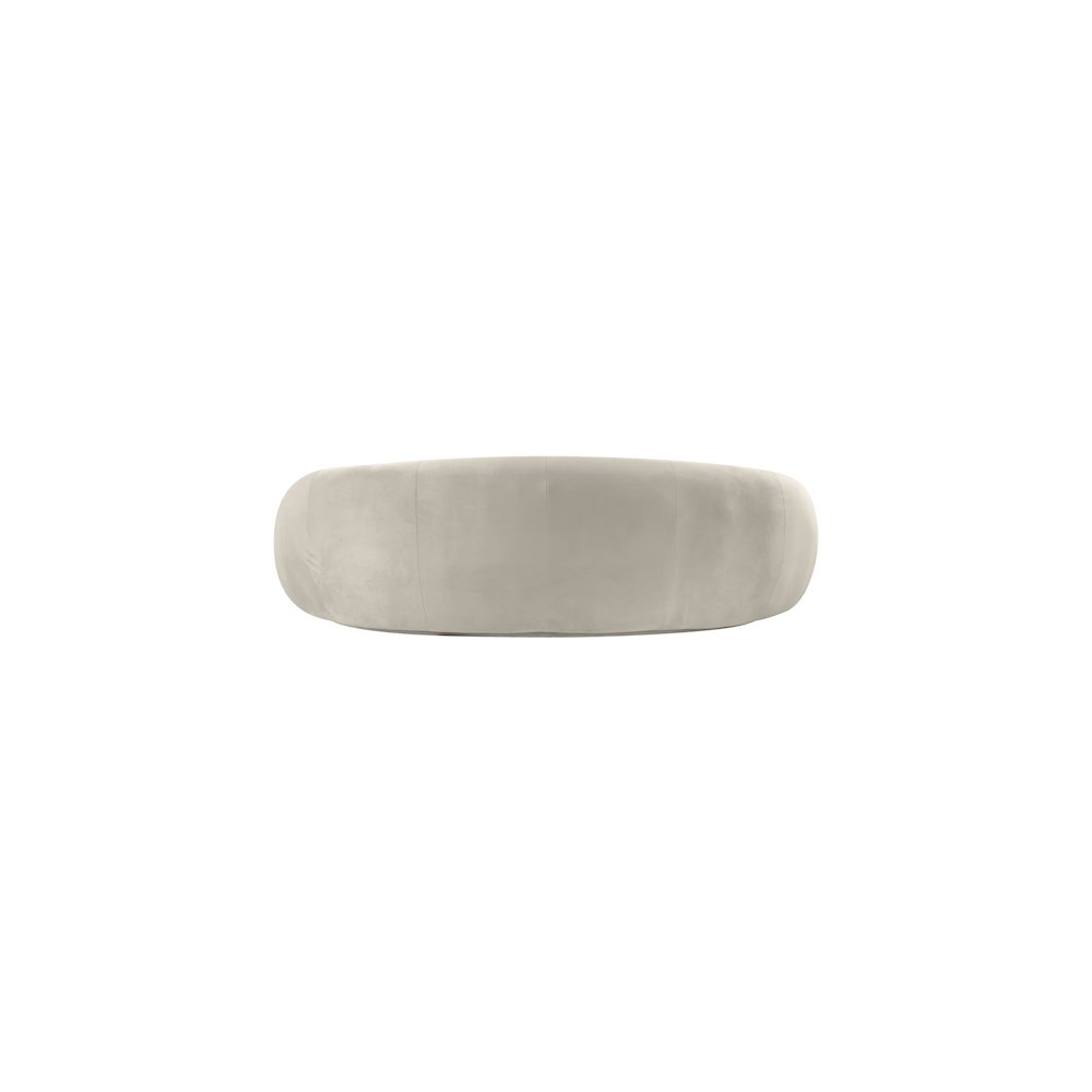 Emery 93" Cream Velvet Upholstered Sofa