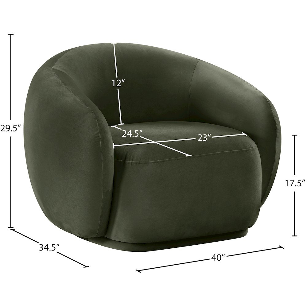 Emery Green Velvet Chair