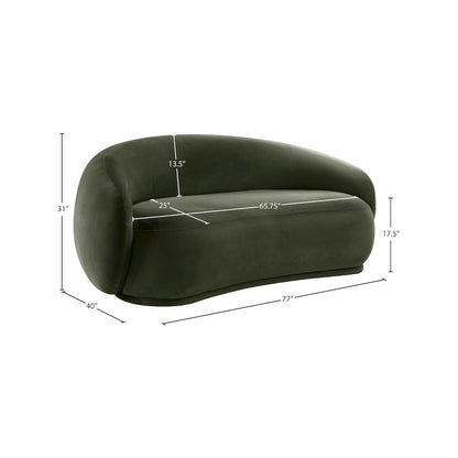 Emery Green Velvet Loveseat