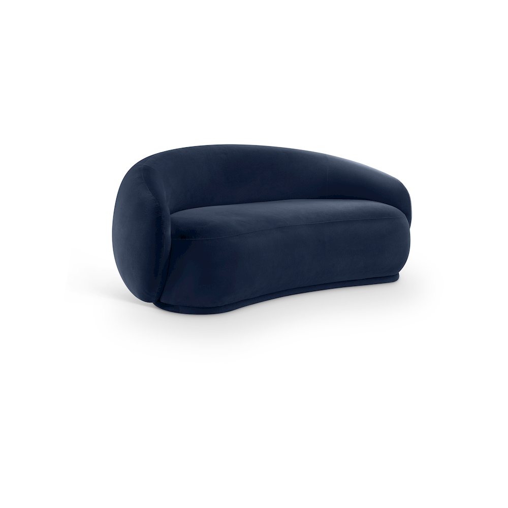 Emery Navy Velvet Loveseat