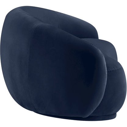 Emery Navy Velvet Loveseat