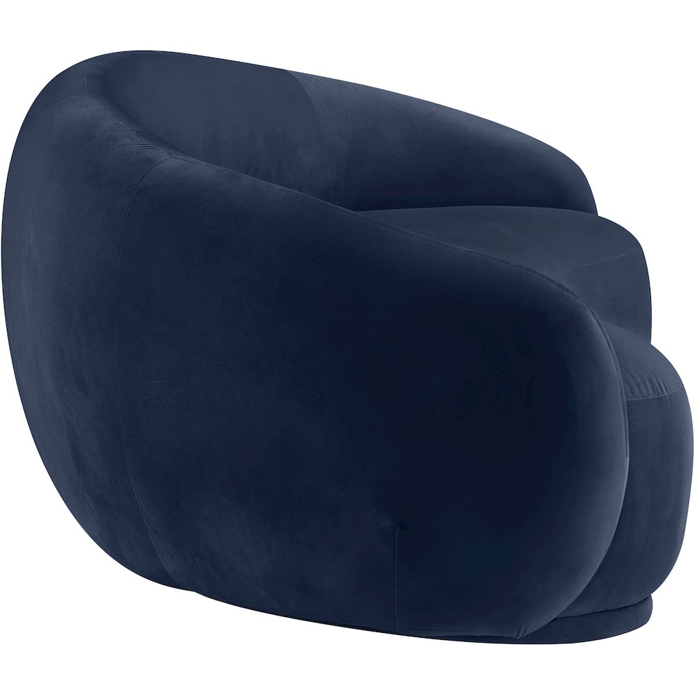 Emery 93" Navy Velvet Upholstered Sofa
