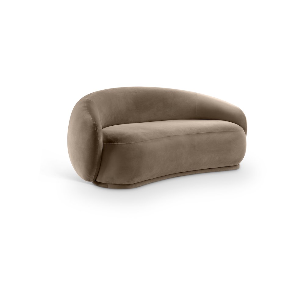 Emery Taupe Velvet Loveseat