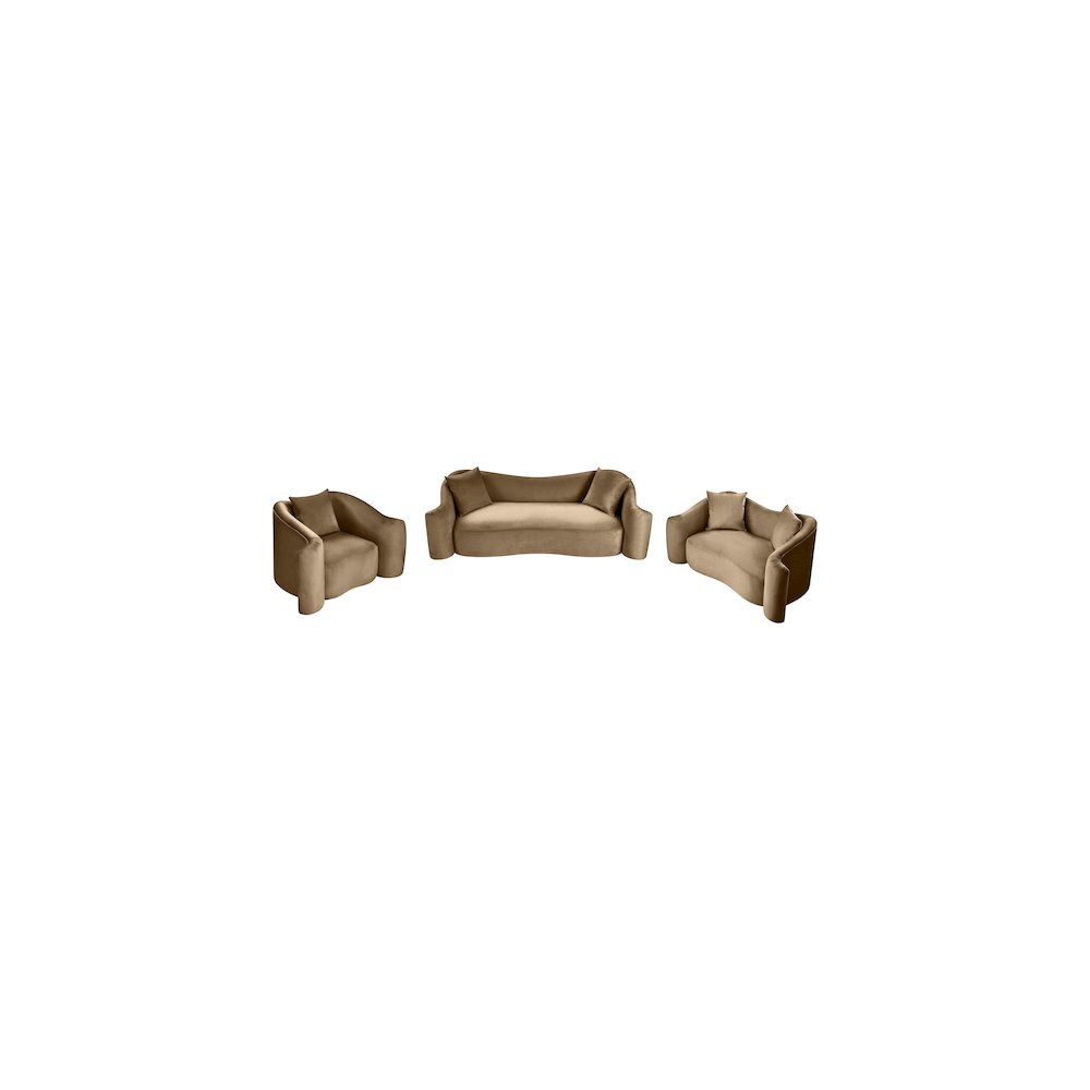 Destin Beige Velvet Chair