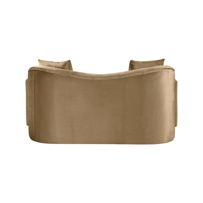Destin Beige Velvet Loveseat