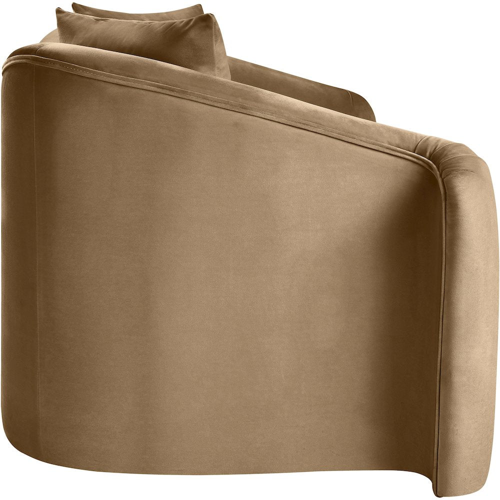 Destin Beige Velvet Loveseat