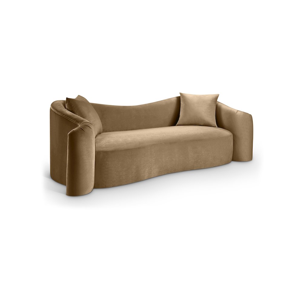 Destin Beige Velvet Sofa