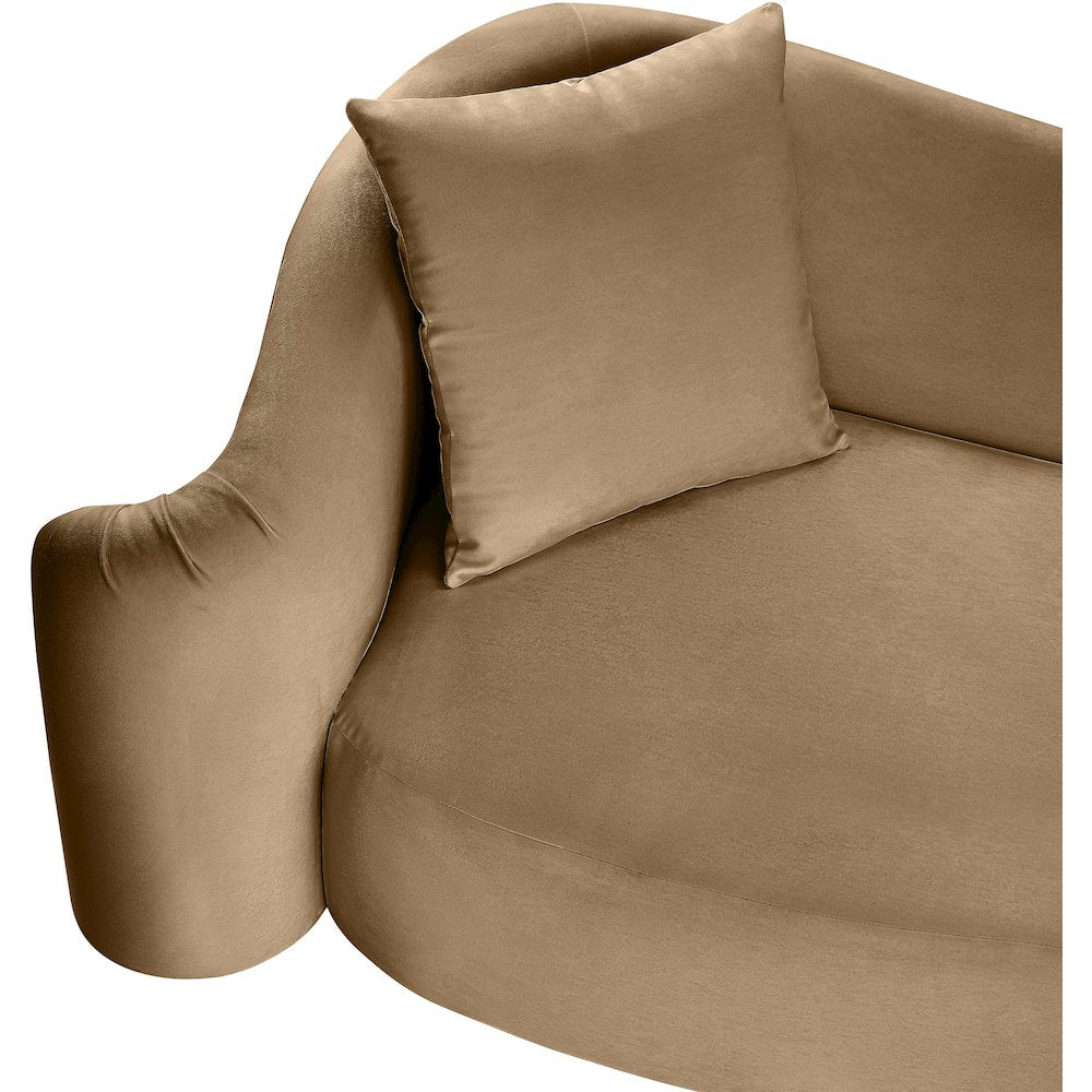 Destin Beige Velvet Sofa