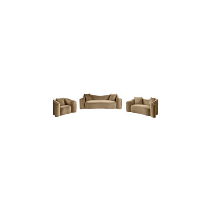 Destin Beige Velvet Sofa