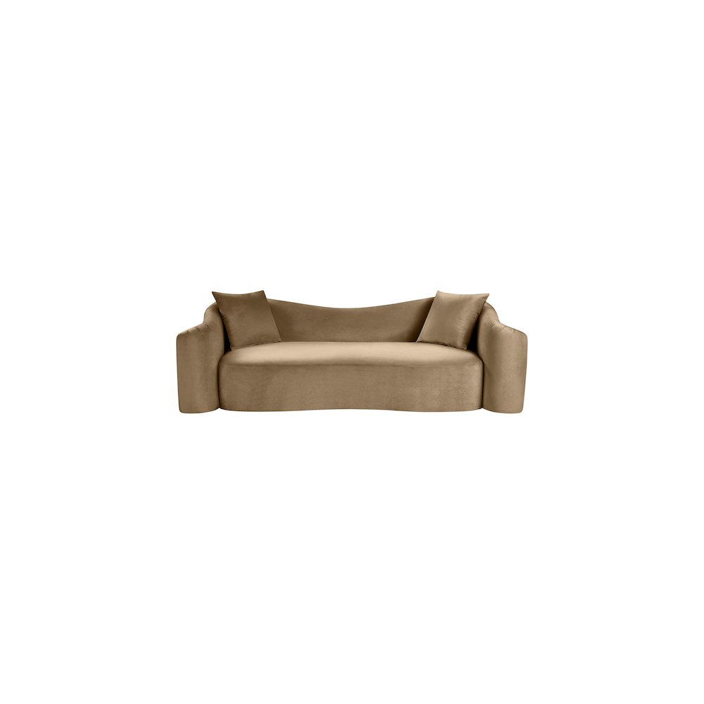 Destin Beige Velvet Sofa