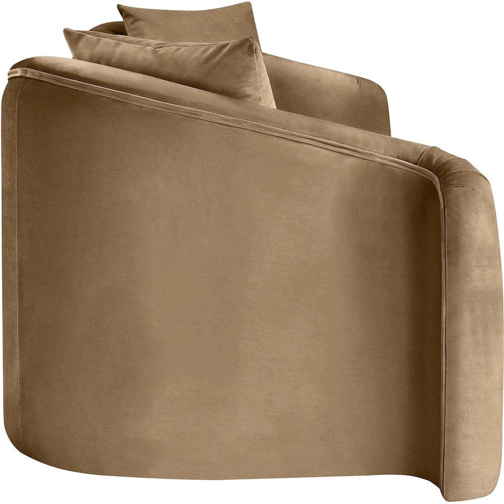 Destin Beige Velvet Sofa