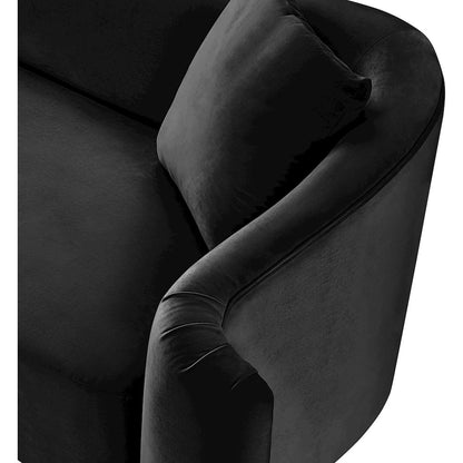 Destin Black Velvet Chair