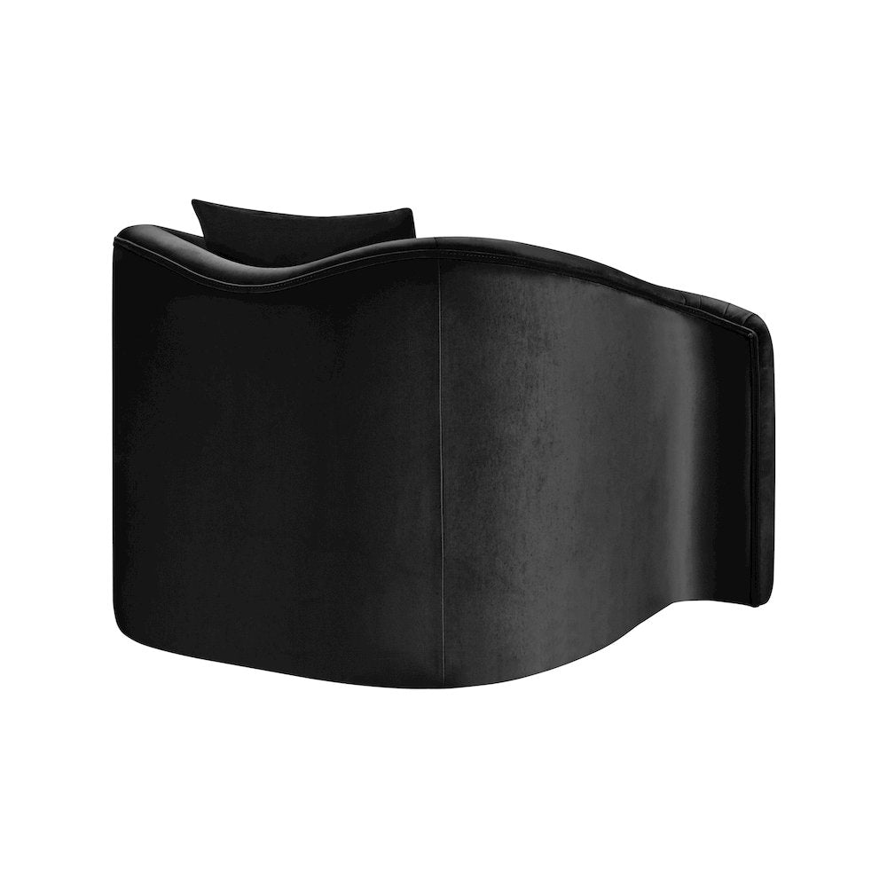 Destin Black Velvet Chair