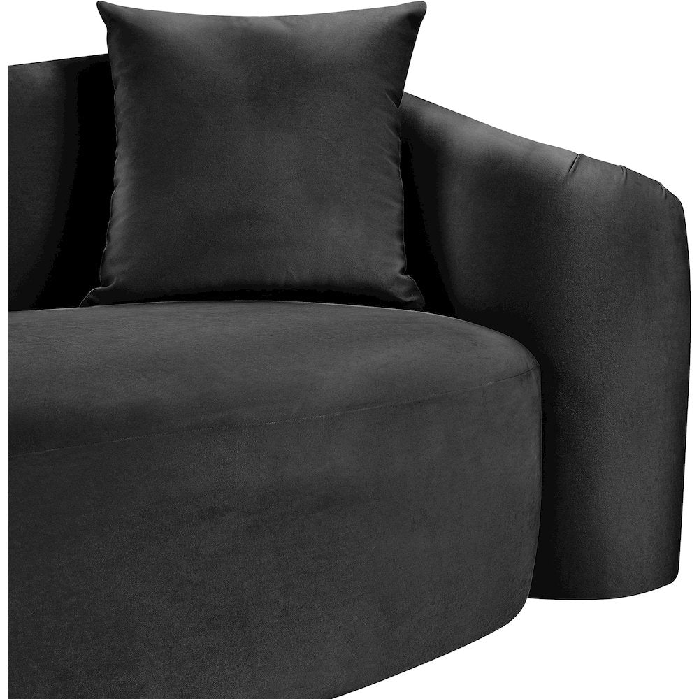 Destin Black Velvet Chair