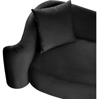 Destin Black Velvet Sofa