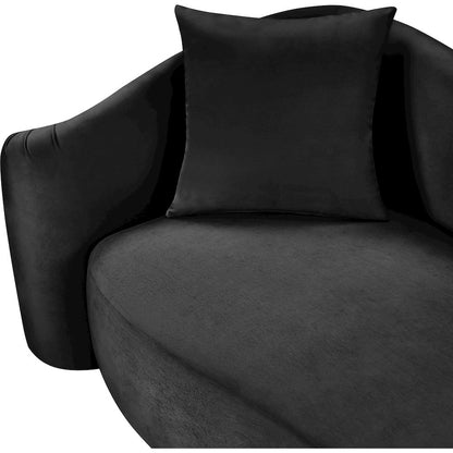 Destin Black Velvet Sofa