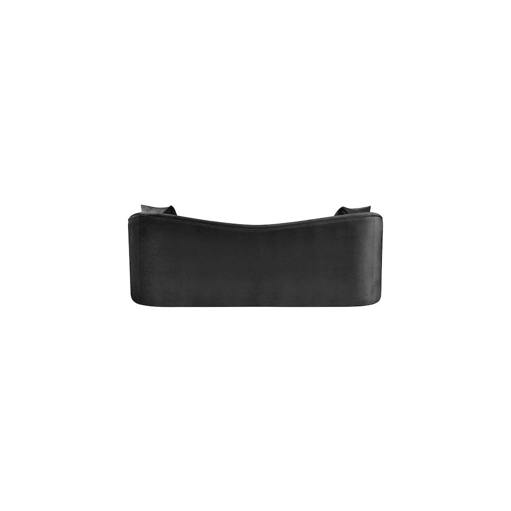 Destin Black Velvet Sofa