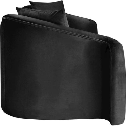 Destin Black Velvet Sofa