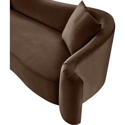 Destin Brown Velvet Loveseat