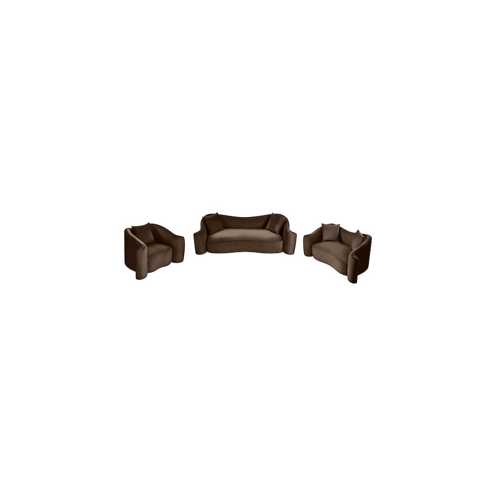 Destin Brown Velvet Loveseat
