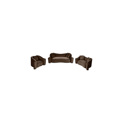 Destin Brown Velvet Loveseat