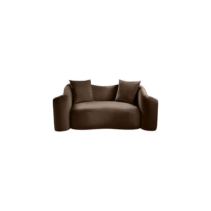 Destin Brown Velvet Loveseat