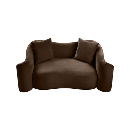 Destin Brown Velvet Loveseat