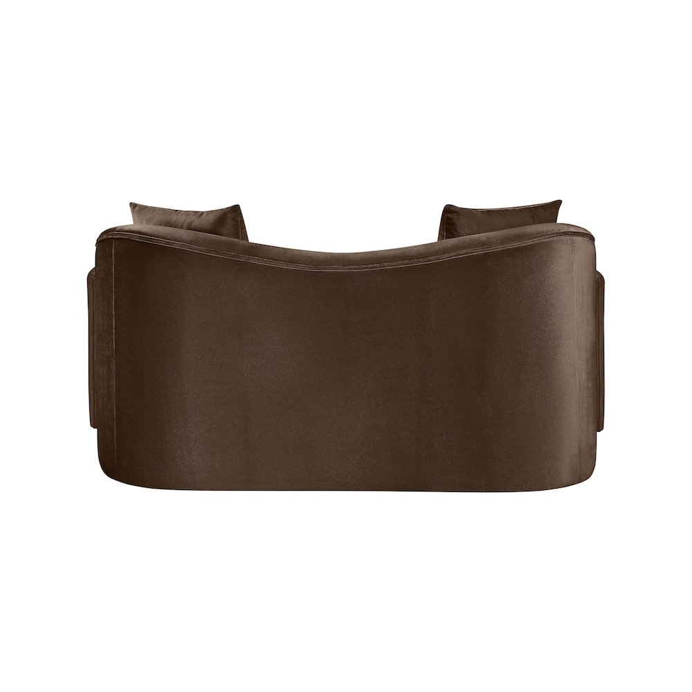 Destin Brown Velvet Loveseat