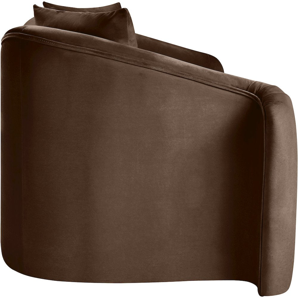 Destin Brown Velvet Loveseat