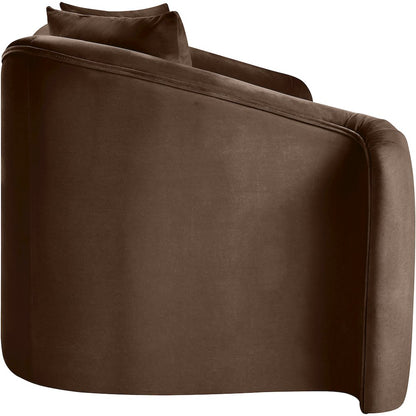 Destin Brown Velvet Loveseat