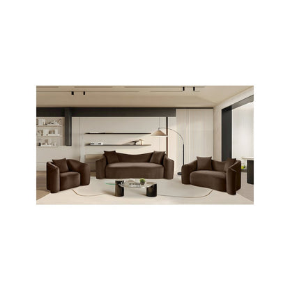 Destin Brown Velvet Loveseat