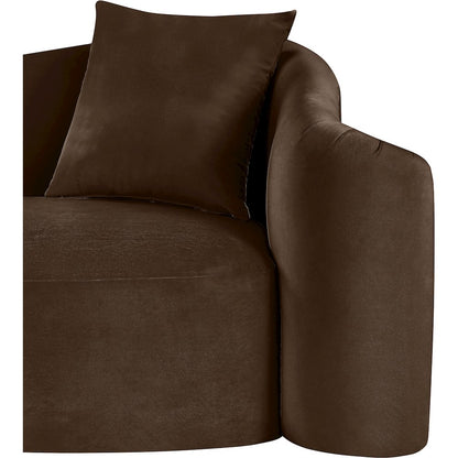 Destin Brown Velvet Sofa