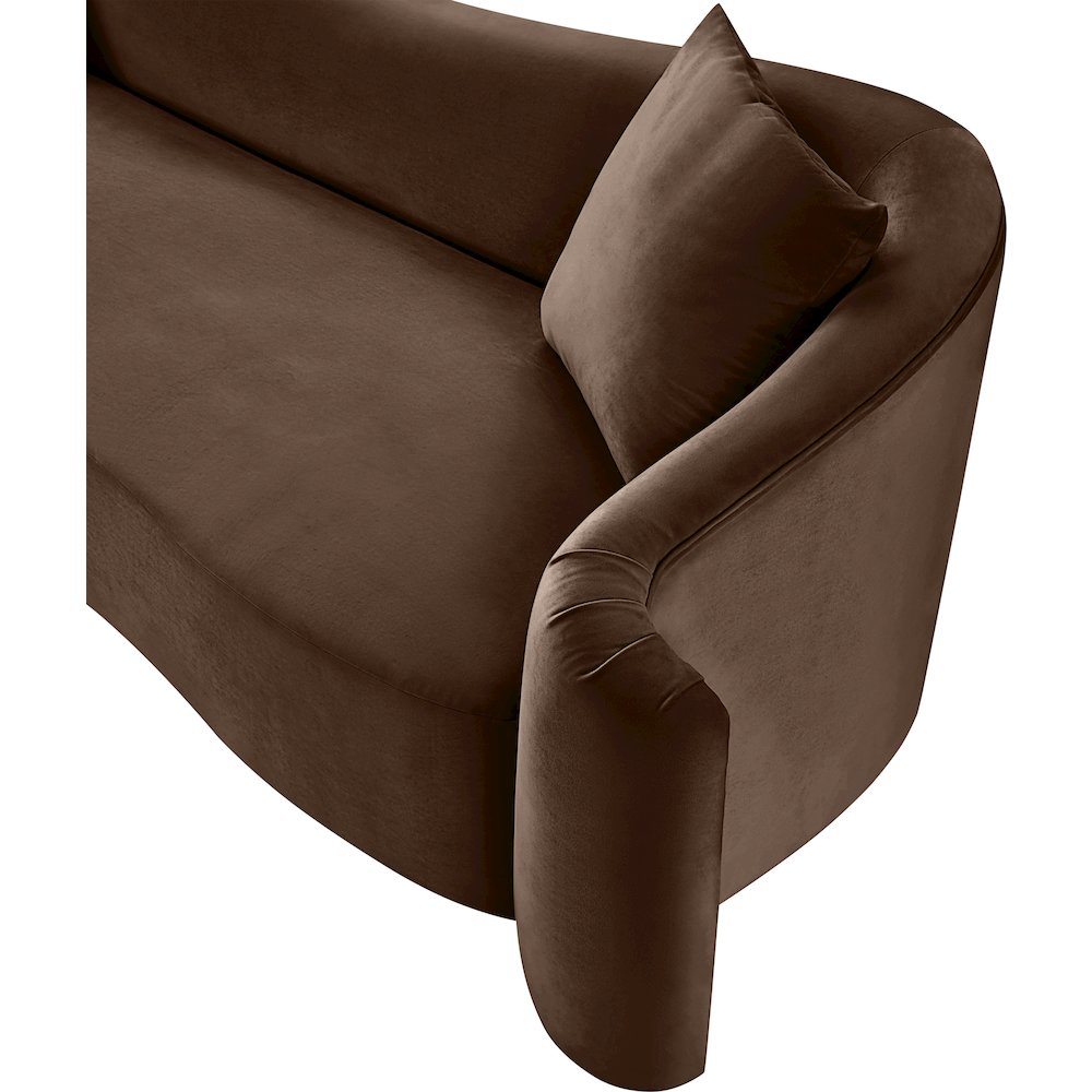 Destin Brown Velvet Sofa