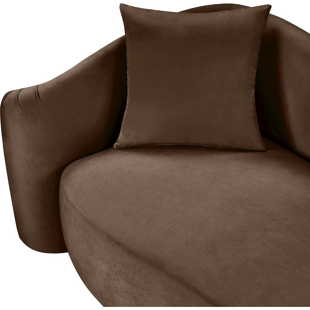 Destin Brown Velvet Sofa