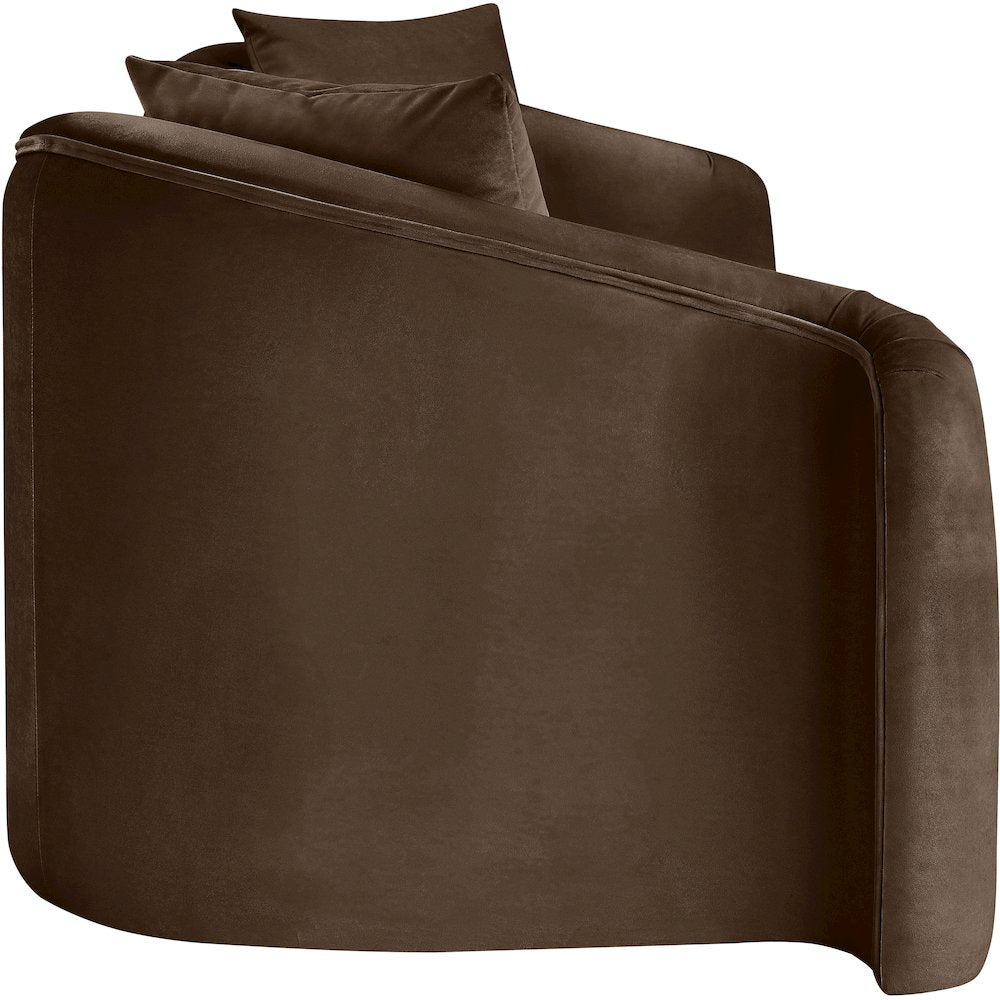 Destin Brown Velvet Sofa